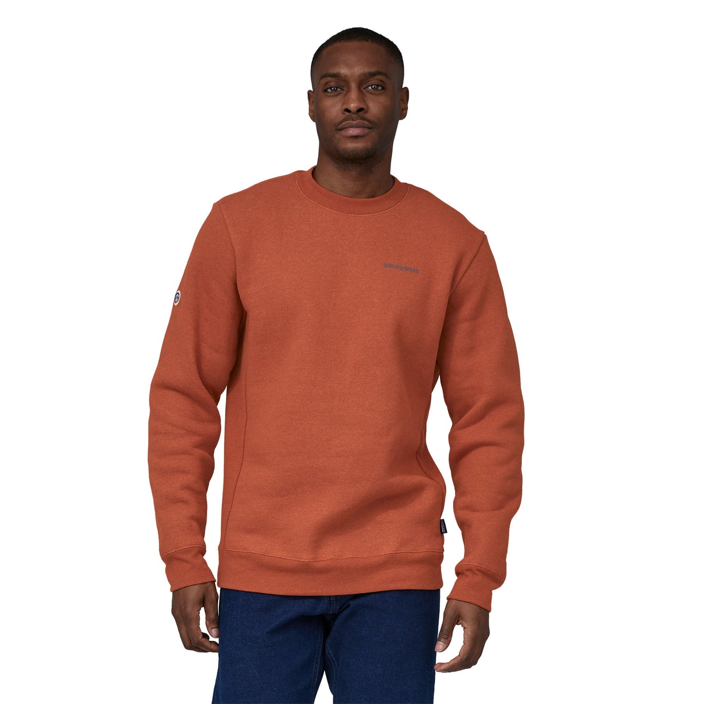 Sweat en matières recyclées | Terracotta "fitz roy icon uprisal crew quartz coral"
