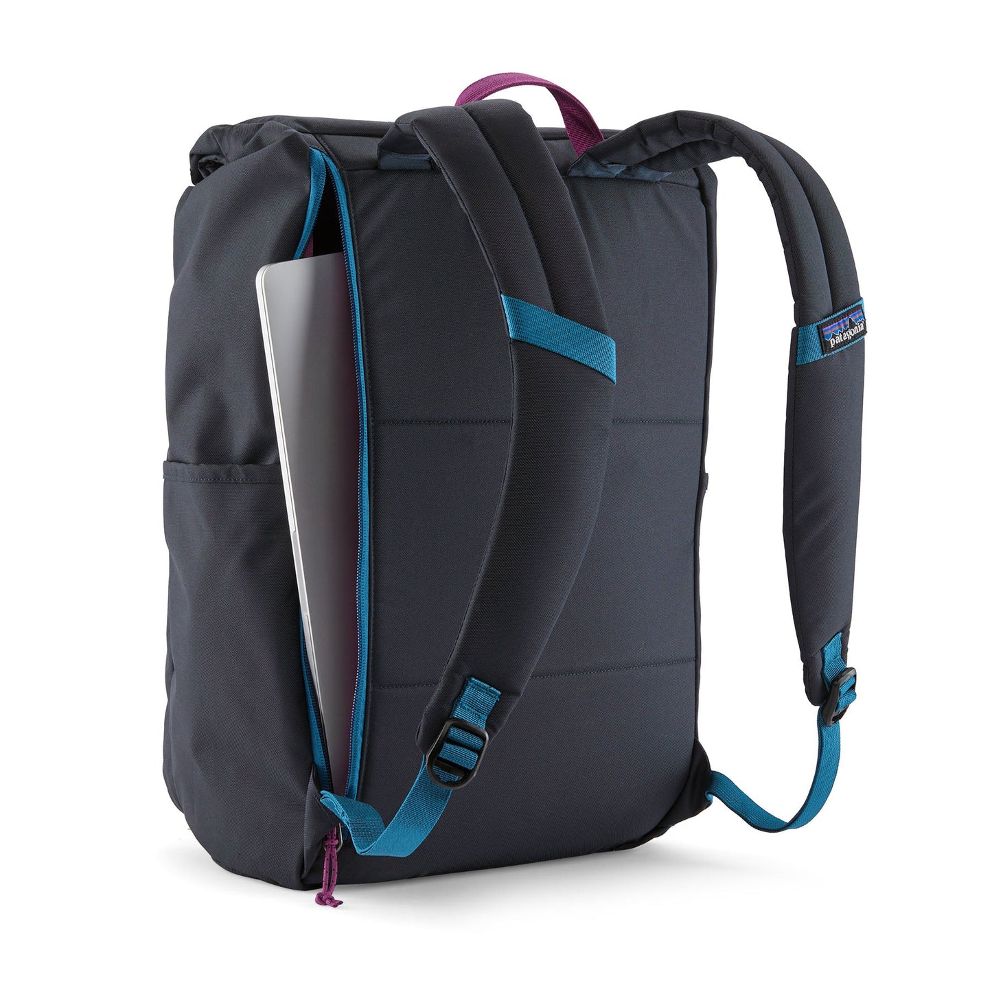 Sac à dos bleu foncé 30L en recyclé - fieldsmith roll top pitch blue