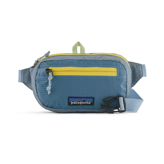 Banane bicolore en recyclé | "ultralight mini hip steam blue"