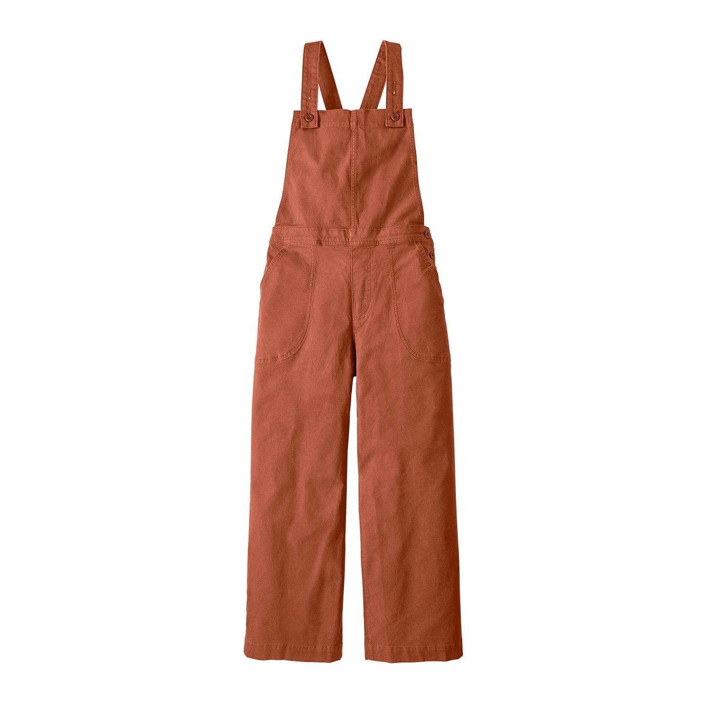 Salopette en coton bio | Corail "stand up cropped overalls quartz coral"