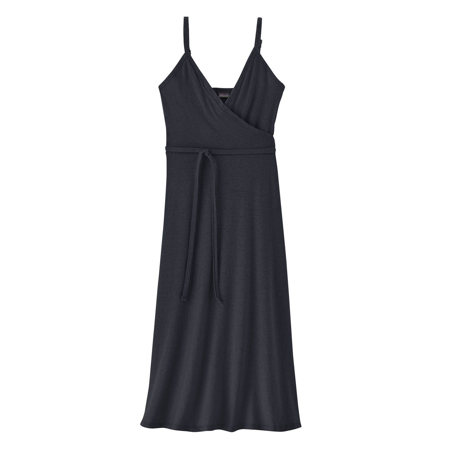 Robe portefeuille en chanvre et coton bio | Noir "wear with all dress pitch blue"