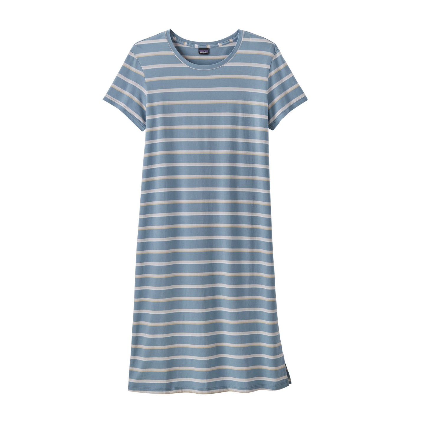 Robe bleue rayée en coton bio - t-shirt dress sunset stripe