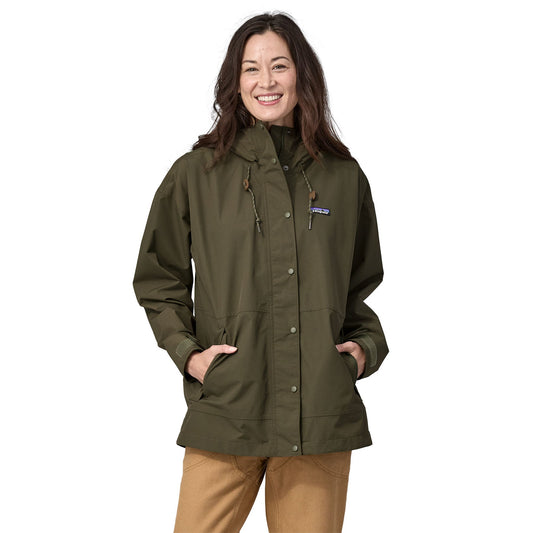 Veste imperméable en matière recyclée | Vert "outdoor everyday rain jkt basin green"