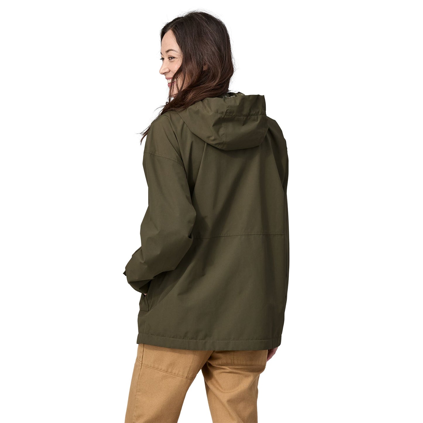Veste imperméable en matière recyclée | Vert "outdoor everyday rain jkt basin green"