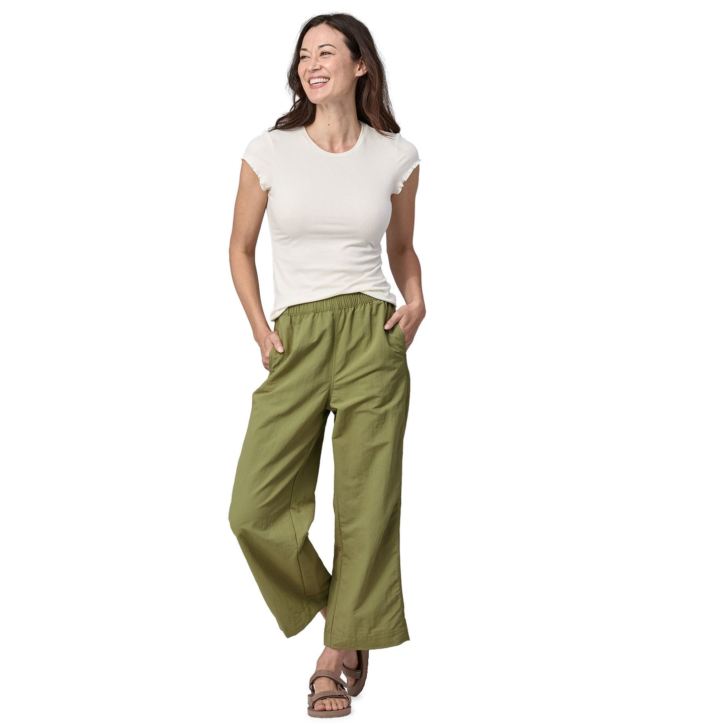 Pantalon ample en matière recyclée | vert "outdoor everyday pants buckhorn green bug"