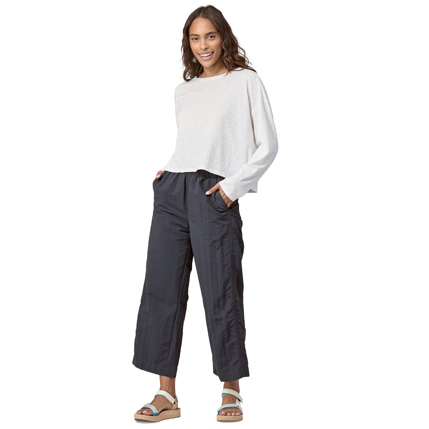 Pantalon ample en matière recyclée | bleu "outdoor everyday pants smolder blue smdb"