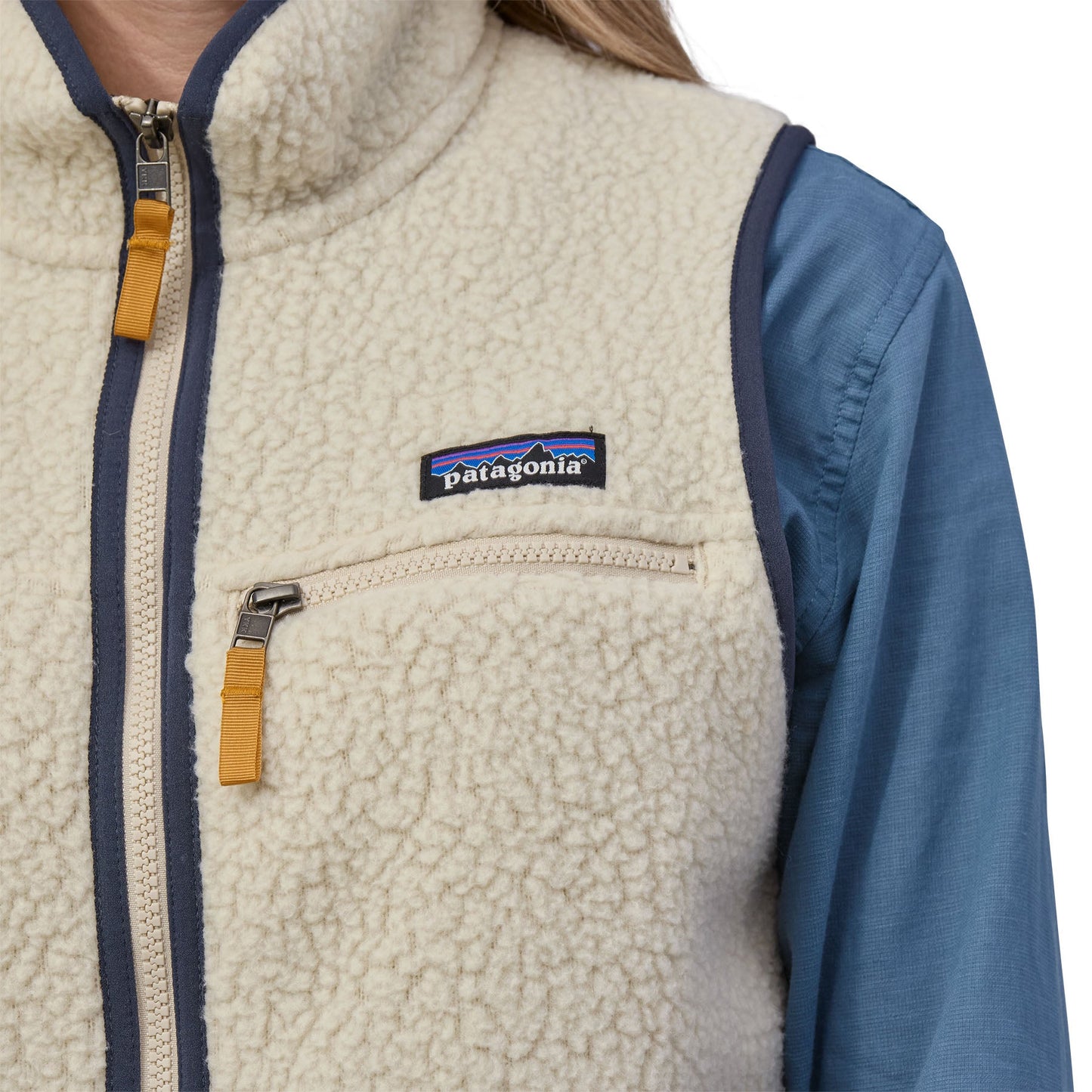 Veste sans manches en matière recyclée | blanc "w's retro pile vest - pelican"
