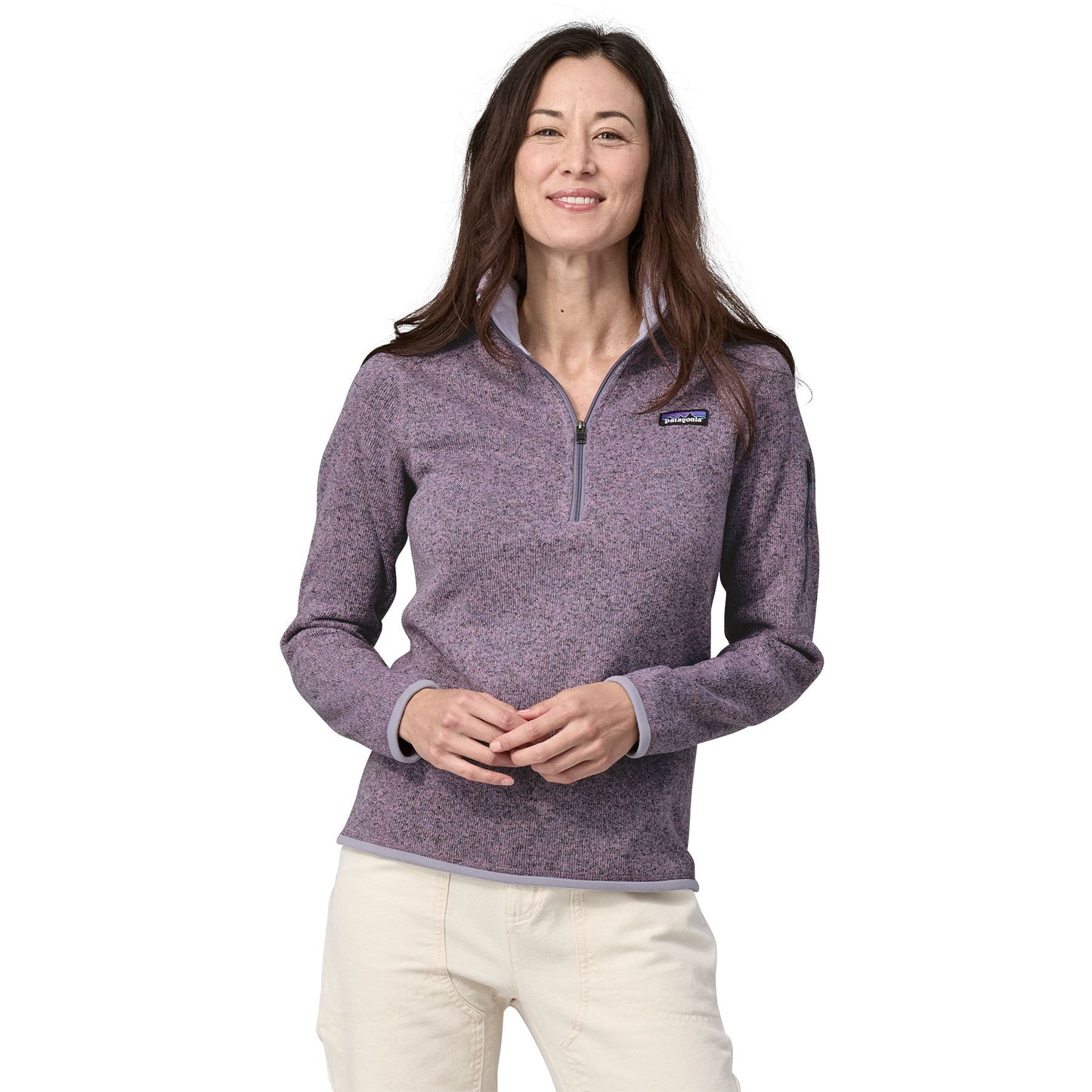 Polaire zippée en polyester recyclé | violet "w's better sweater 1/4 zip milkweed mauve"
