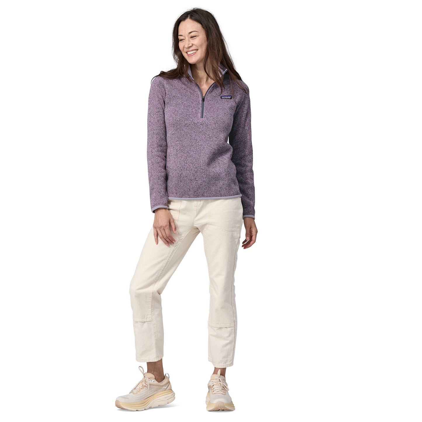 Polaire zippée en polyester recyclé | violet "w's better sweater 1/4 zip milkweed mauve"