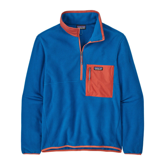 Polaire col zippé en recyclé | Bicolore "microdini 1/2 zip p/o endless blue"