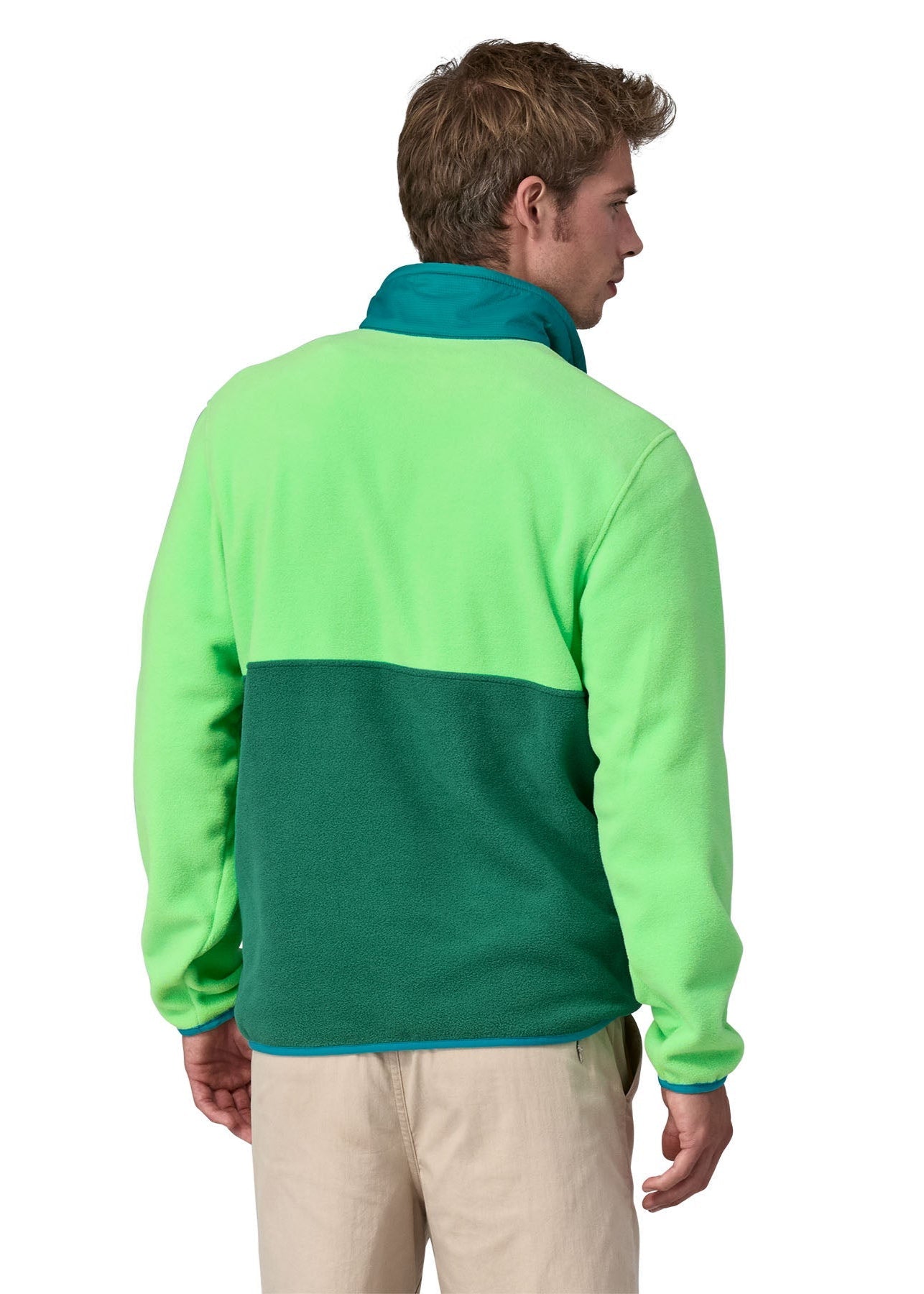 Polaire col zippé en recyclé | Tricolore "microdini 1/2 zip p/o gather green"