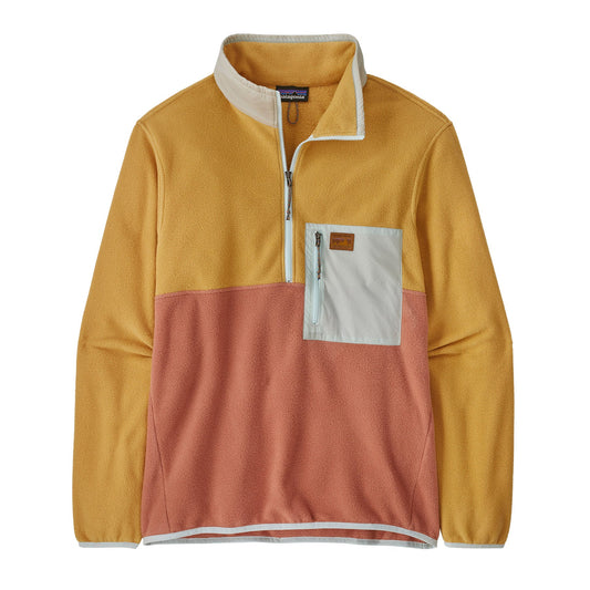 Polaire col zippé en recyclé | Tricolore "microdini 1/2 zip p/o sienna clay"