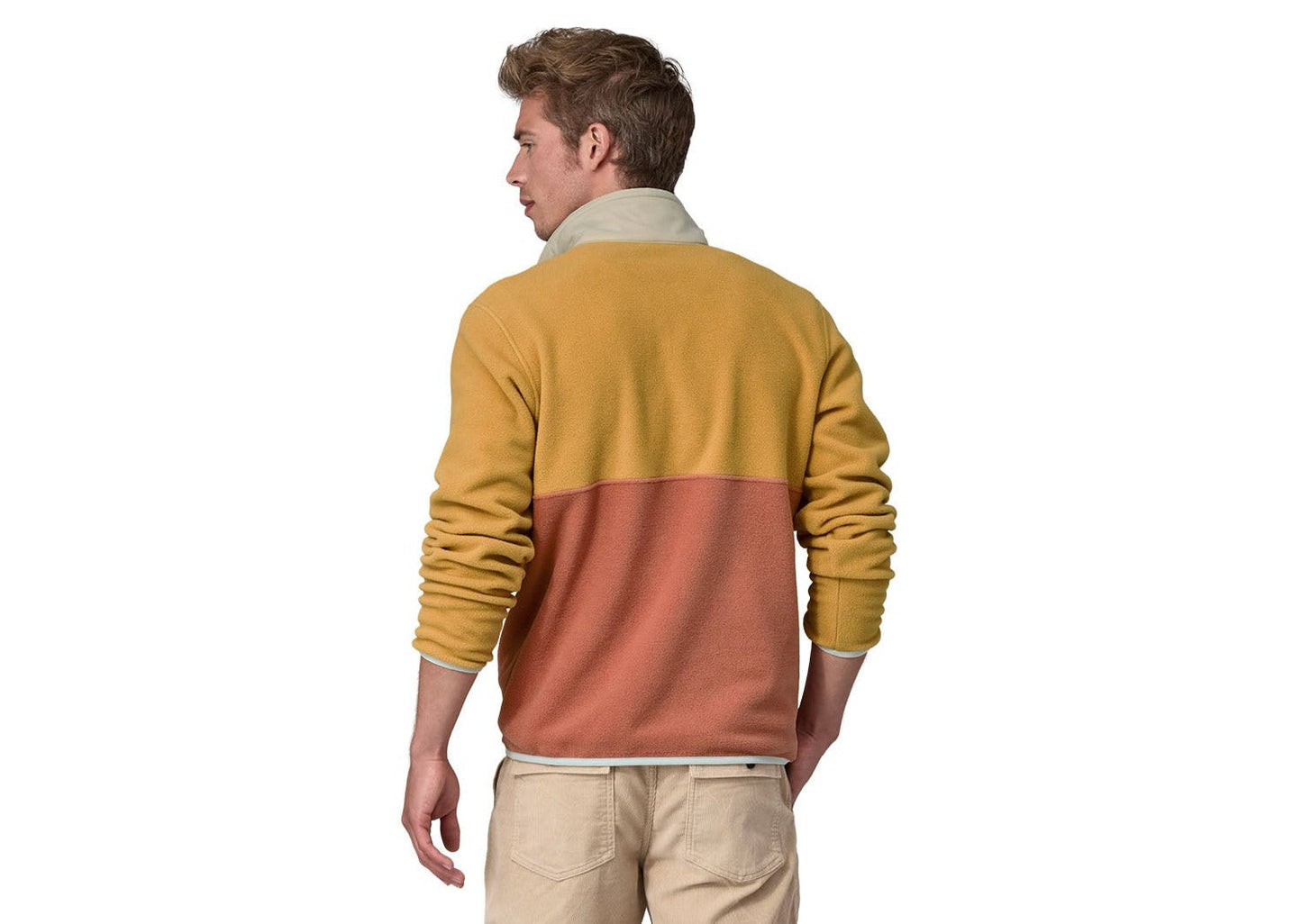 Polaire col zippé en recyclé | Tricolore "microdini 1/2 zip p/o sienna clay"