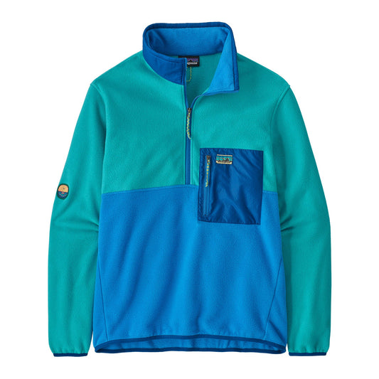 Polaire col zippé en recyclé | Tricolore "microdini 1/2 zip p/o vessel blue"