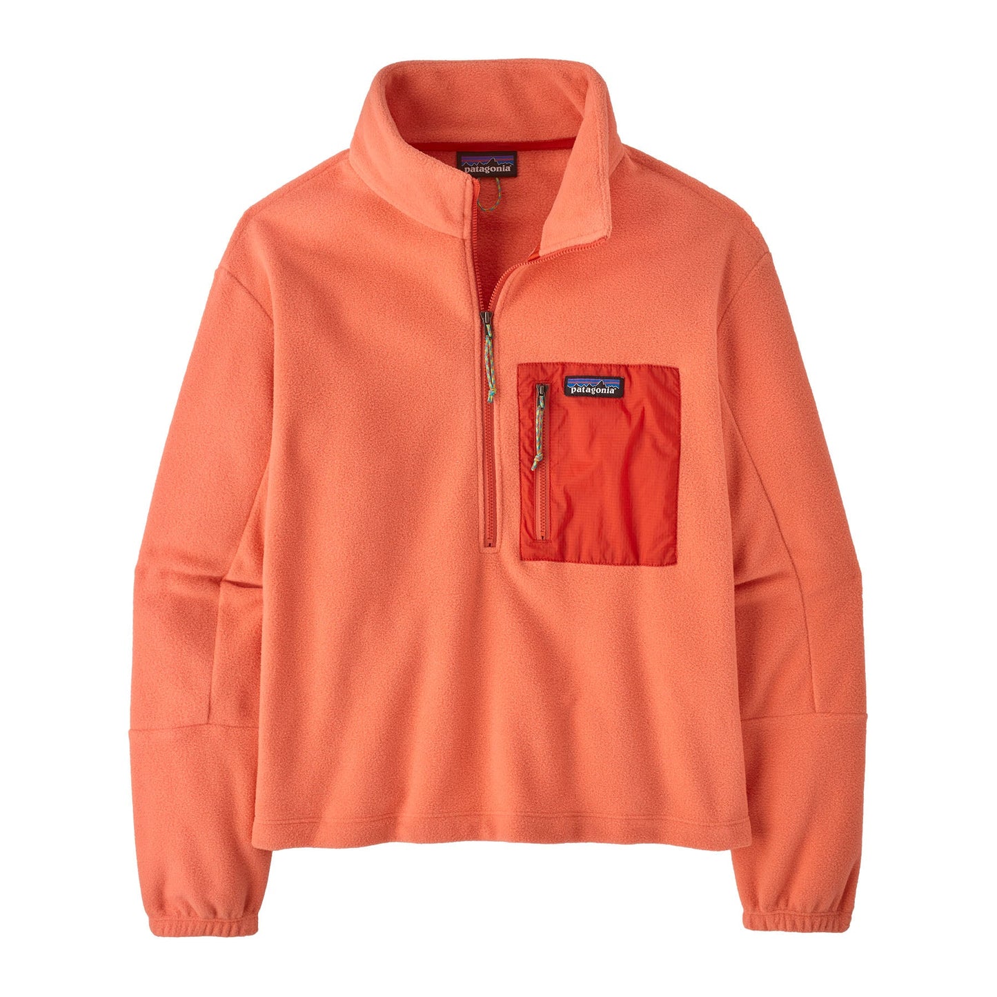 Polaire col zippé en matière recyclée | Corail "microdini 1/2 zip coho coral"