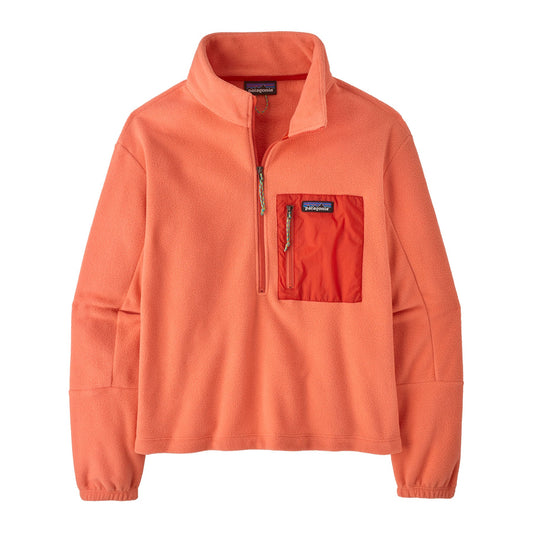 Polaire col zippé en matière recyclée | Corail "microdini 1/2 zip coho coral"