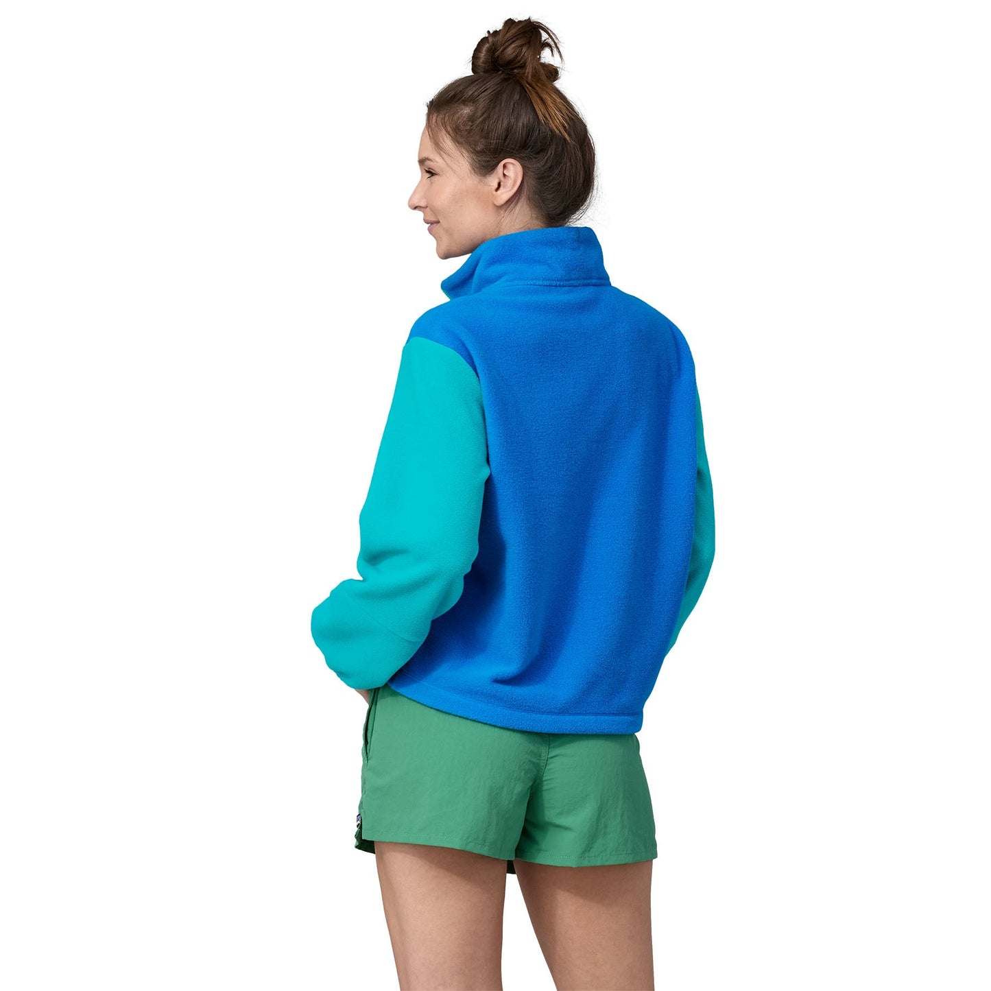 Polaire col zippé en matière recyclée | Tricolore "microdini 1/2 zip vessel blue"