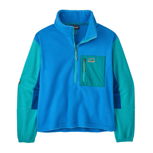 Polaire col zippé en matière recyclée | Tricolore "microdini 1/2 zip vessel blue"