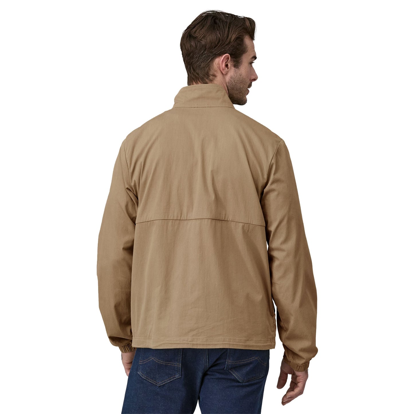 Veste coupe-vent en coton bio et nylon recyclé | beige "nomader jkt - slab khaki"