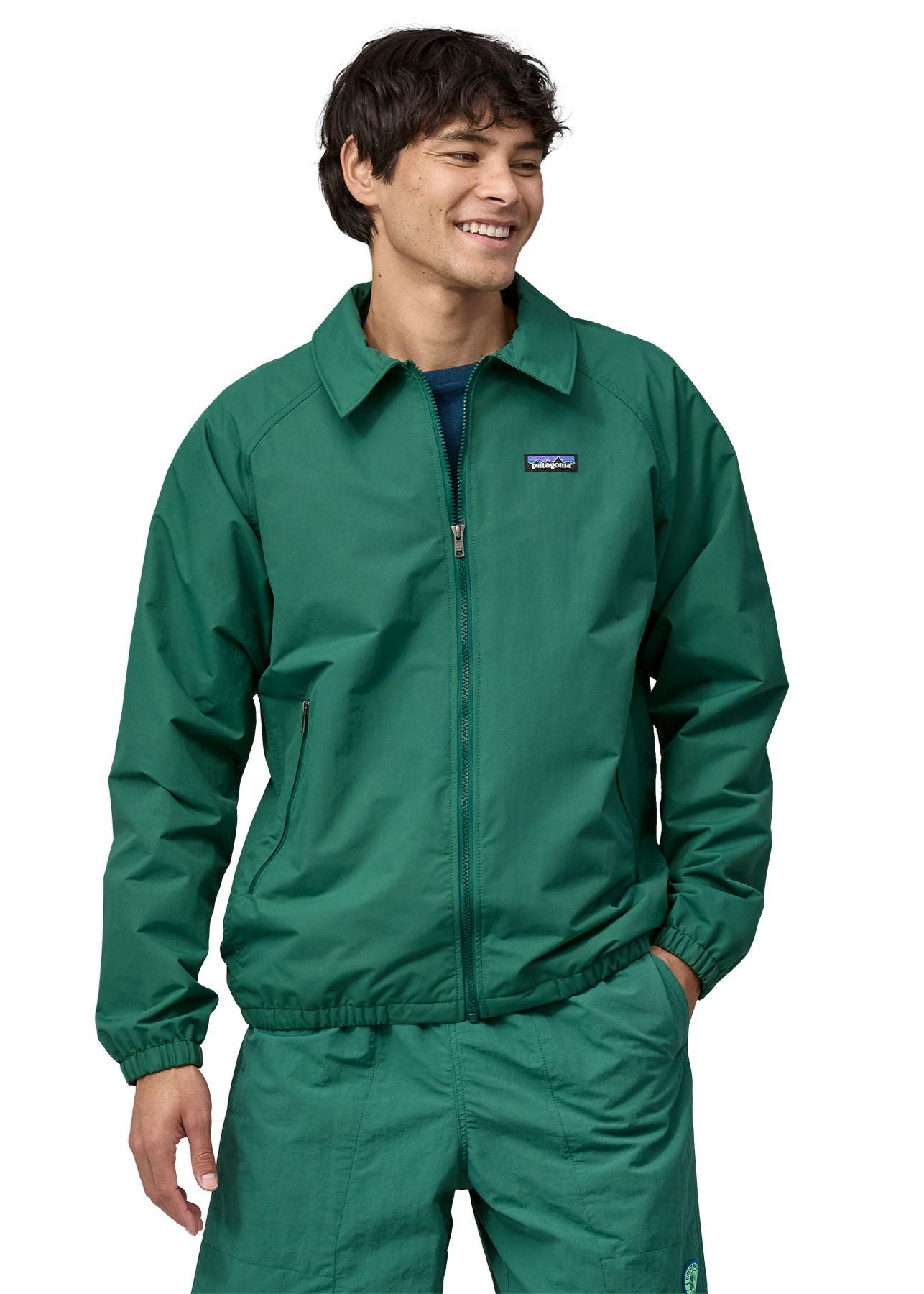 Veste coupe-vent en matière recyclée | Vert "baggies jkt conifer green cifg"