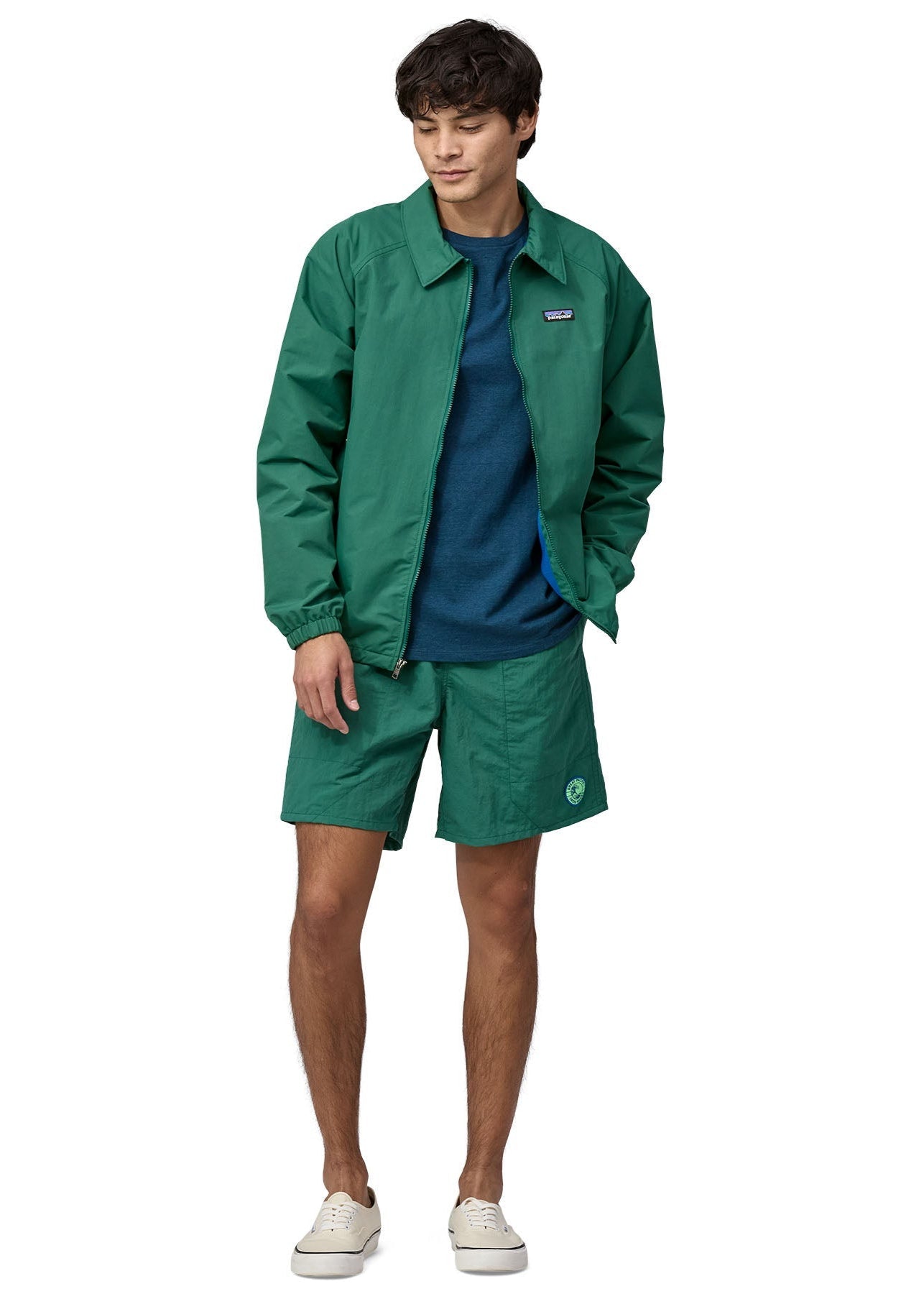 Veste coupe-vent en matière recyclée | Vert "baggies jkt conifer green cifg"
