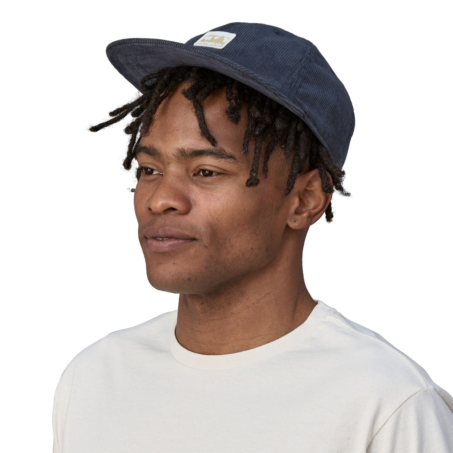 Casquette velours en coton bio | marine "corduroy cap 73 skyline smolder blue"