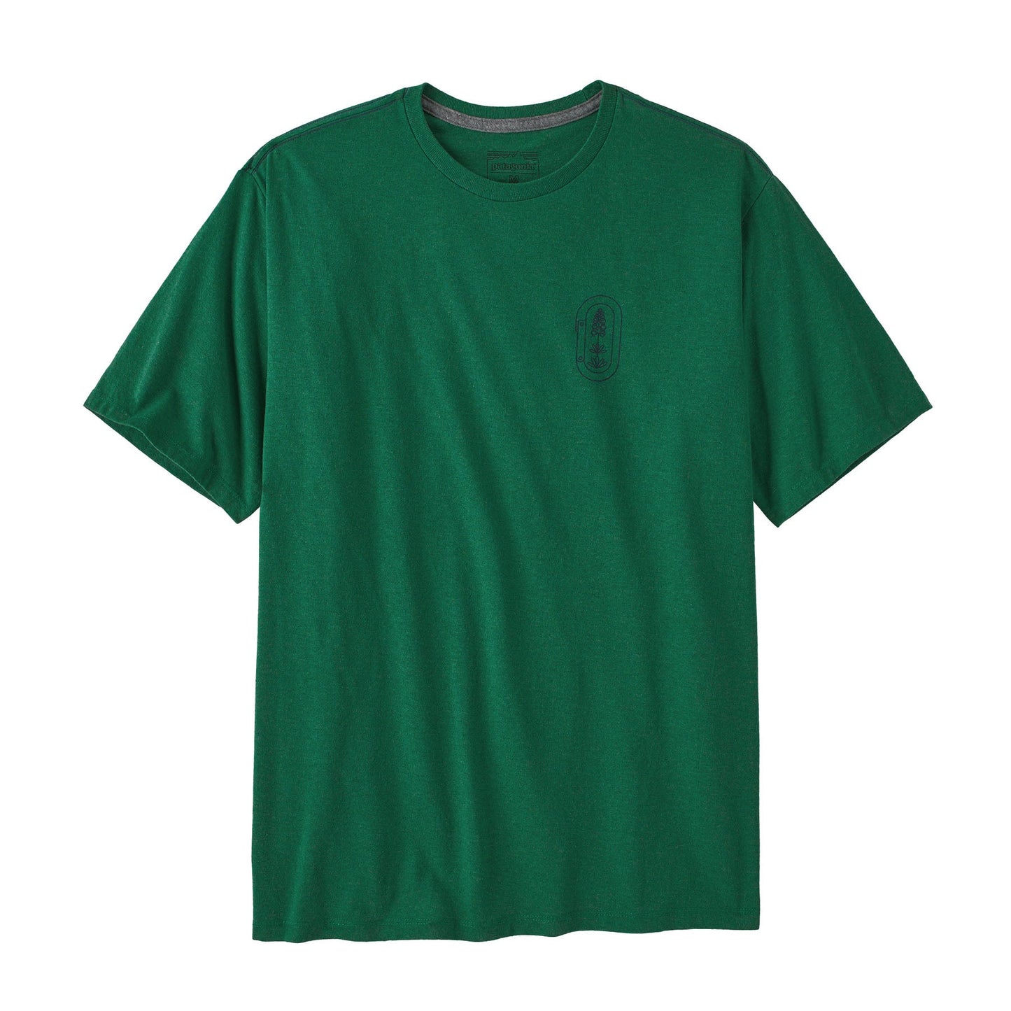 T-shirt en matières recyclées | Vert "clean climb trade bloom gather green"