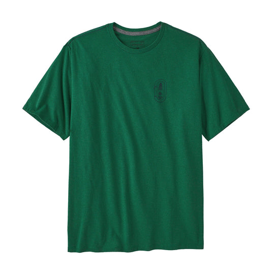 T-shirt en matières recyclées | Vert "clean climb trade bloom gather green"