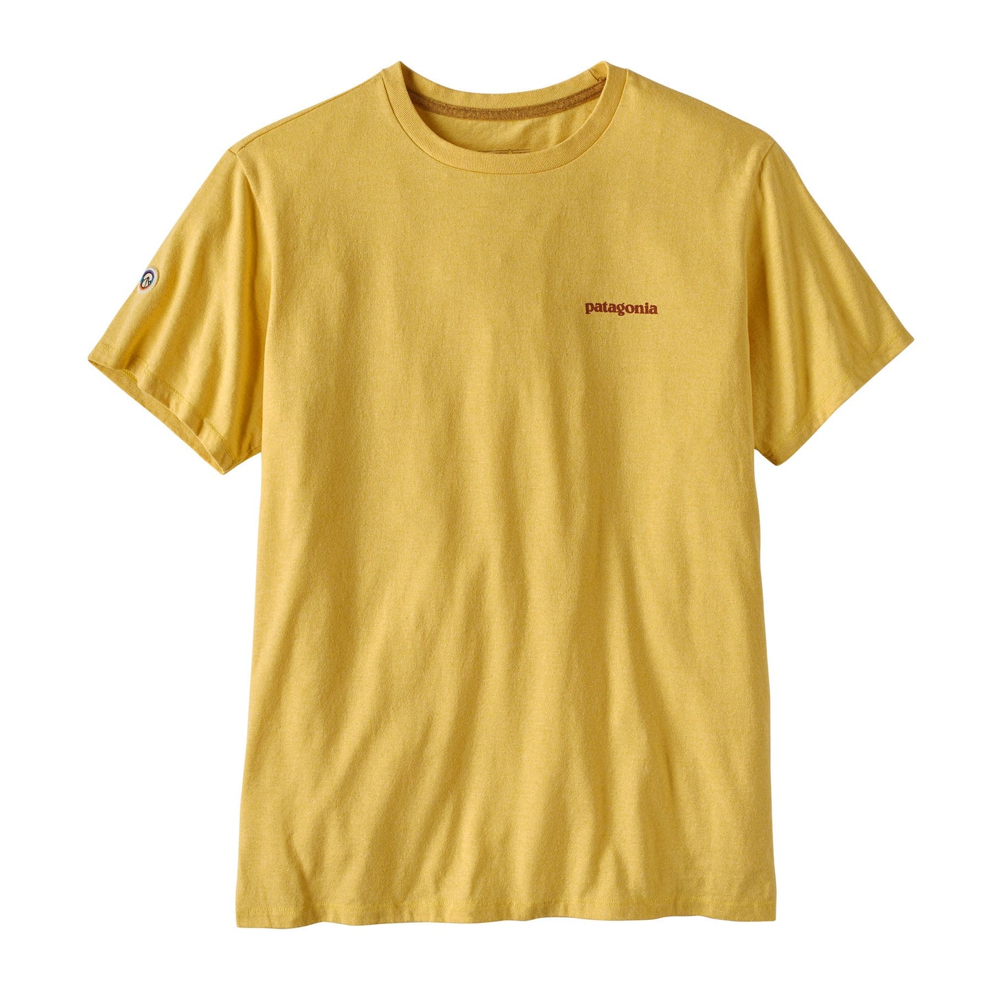 T-shirt en matières recyclées | Jaune "fitz roy icon responsibili-tee milled yellow"