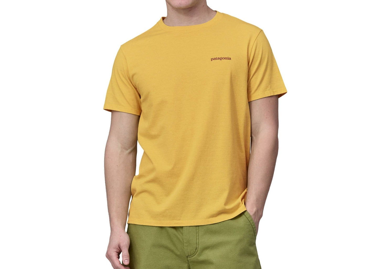T-shirt en matières recyclées | Jaune "fitz roy icon responsibili-tee milled yellow"