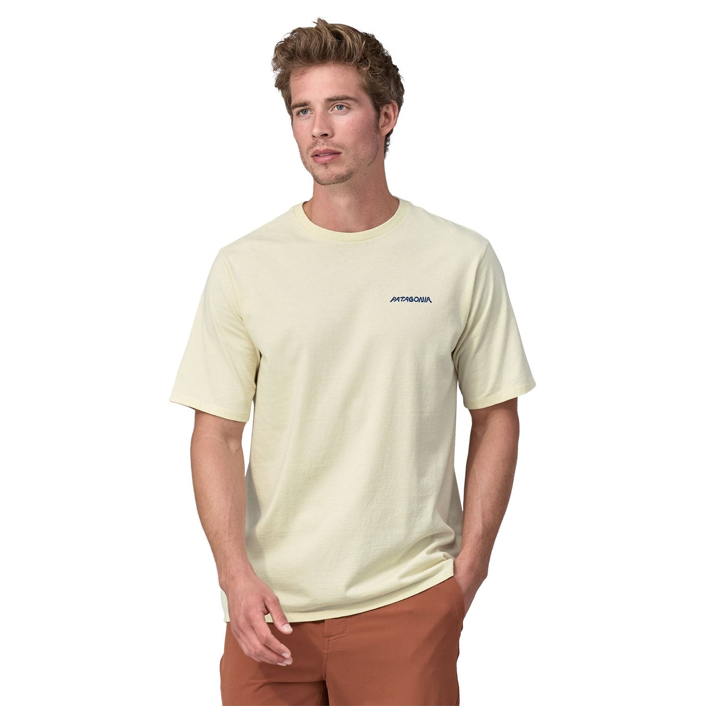 T-shirt en matières recyclées | écru à motif imprimé "sunrise rollers birch white"