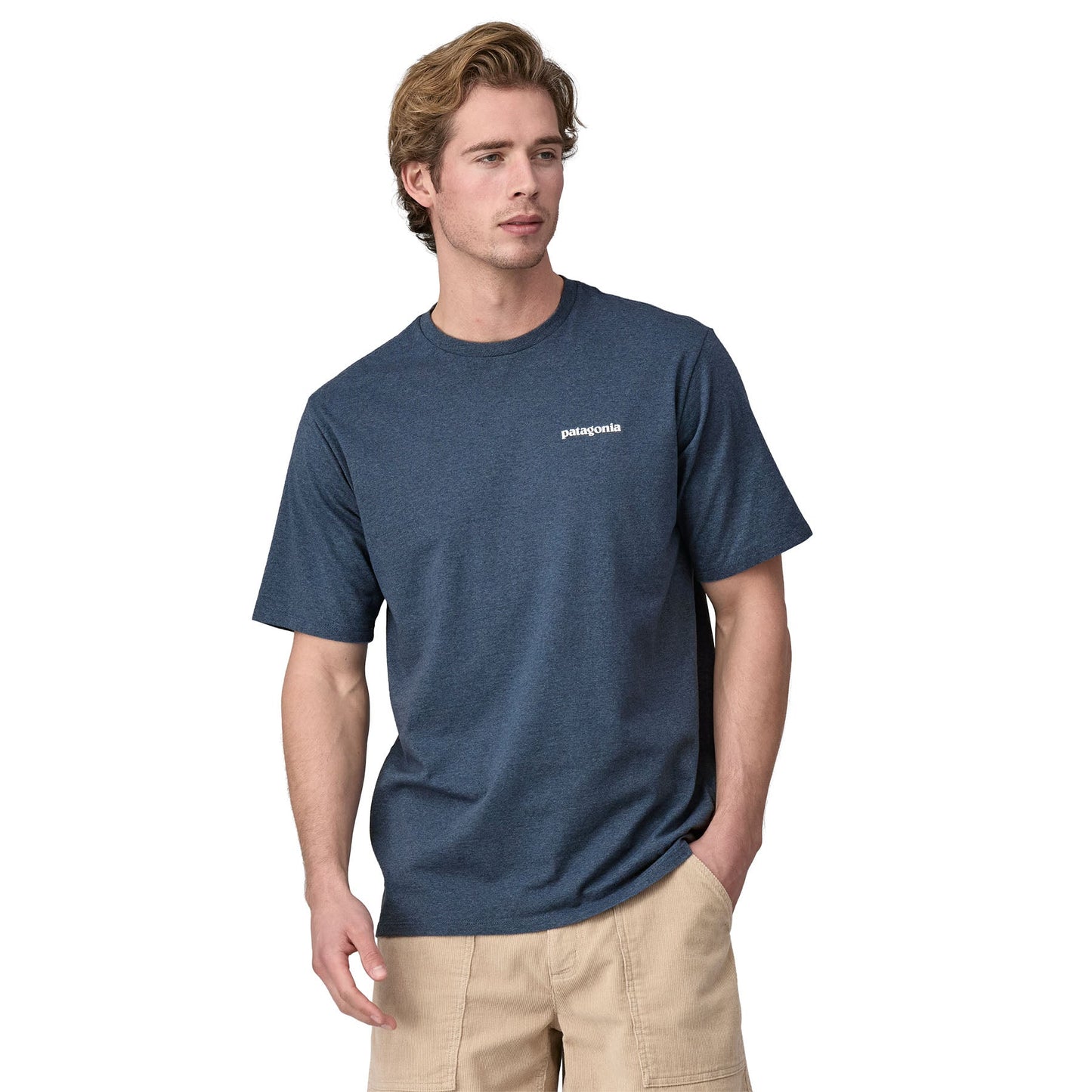 T-shirt imprimé en matières recyclées | Bleu "p-6 logo responsibili-tee utility blue"