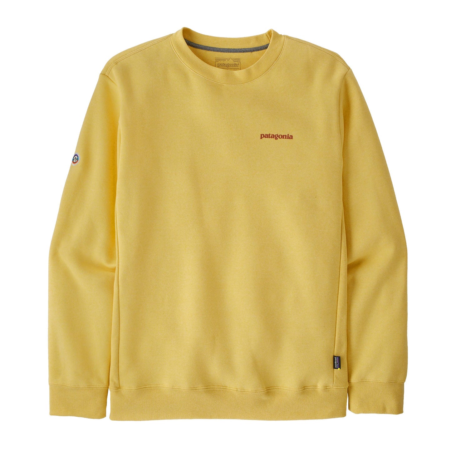 Sweat en matières recyclées | Jaune "fitz roy icon uprisal crew milled yellow"