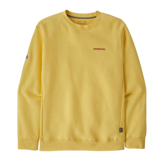 Sweat en matières recyclées | Jaune "fitz roy icon uprisal crew milled yellow"