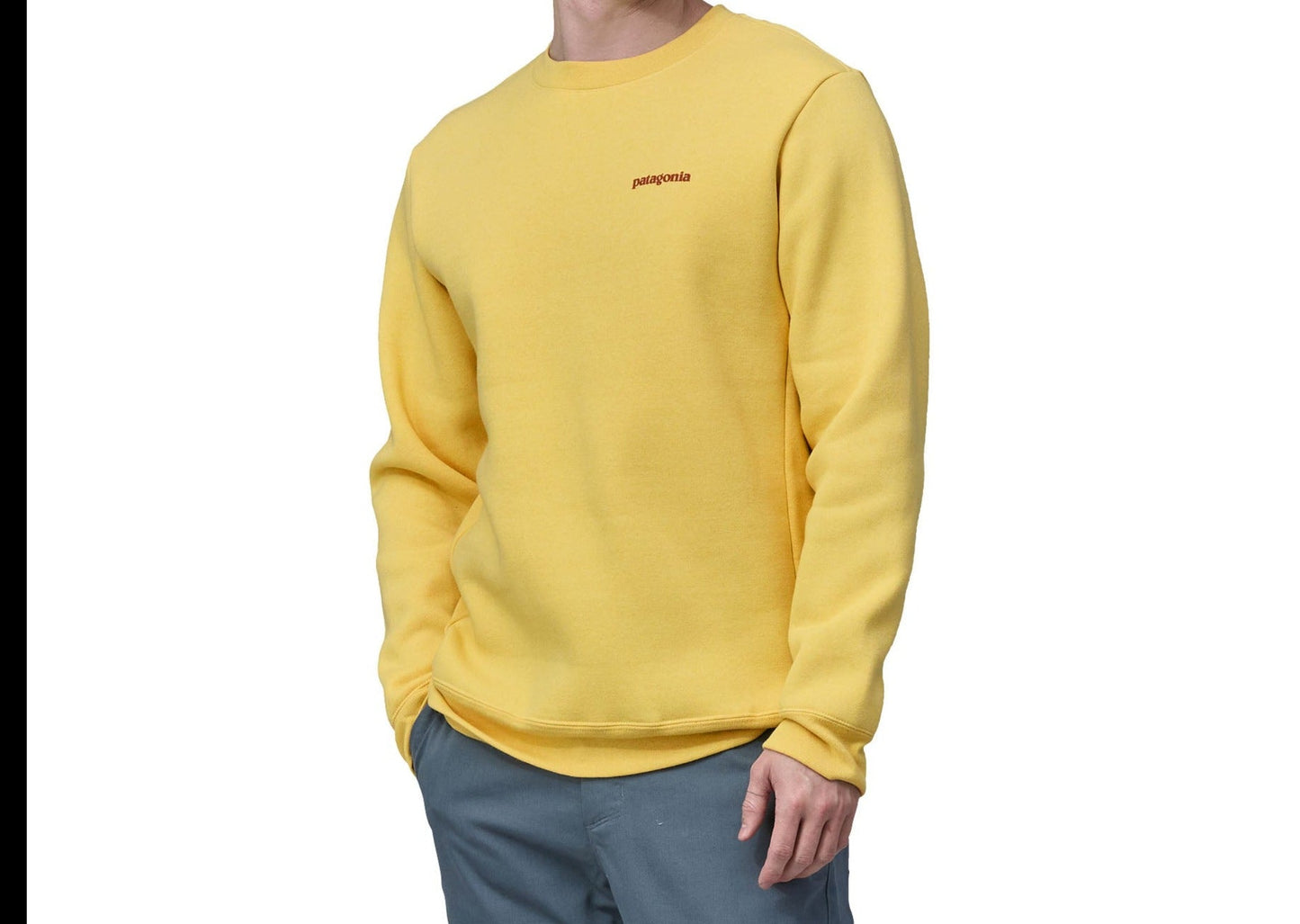 Sweat en matières recyclées | Jaune "fitz roy icon uprisal crew milled yellow"
