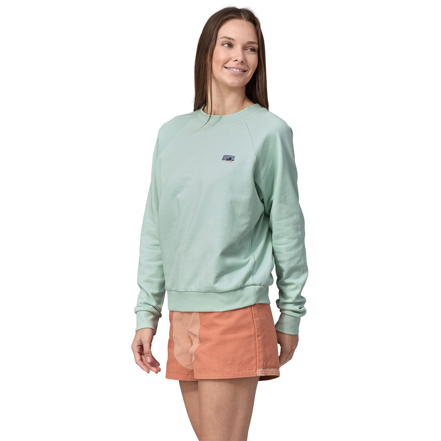Sweat en coton bio | bleu "regenerative essential wispy green"