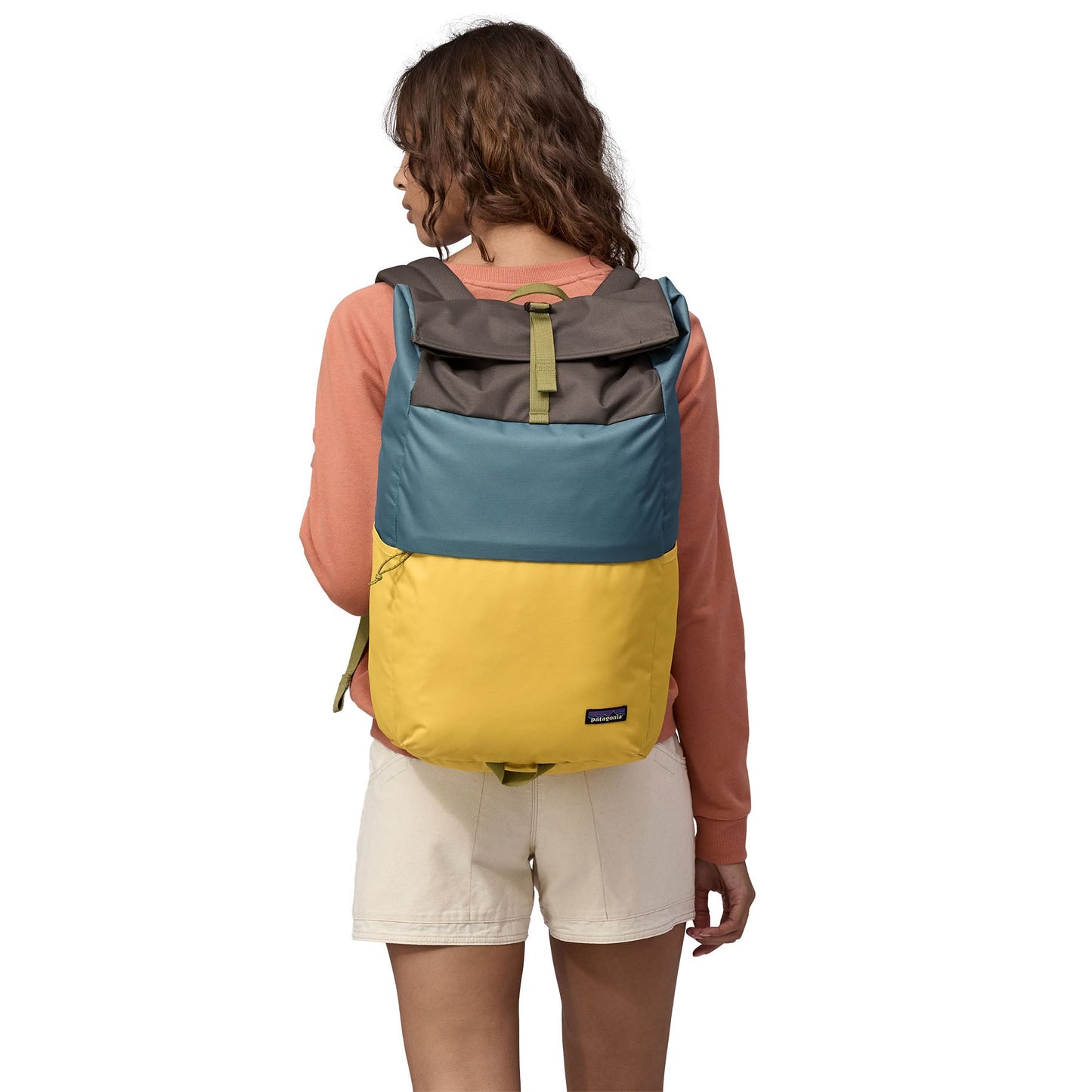 Sac à dos 30L en matière recyclée | Multicolore "fieldsmith roll top pack yellow abalone blue"