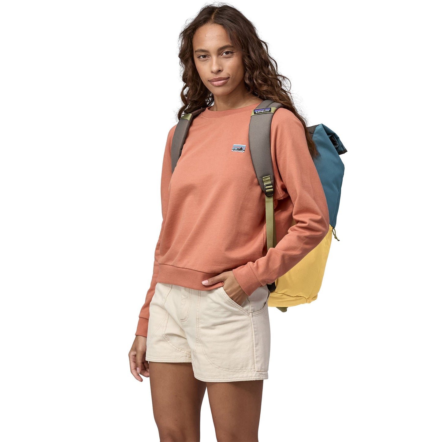 Sac à dos 30L en matière recyclée | Multicolore "fieldsmith roll top pack yellow abalone blue"