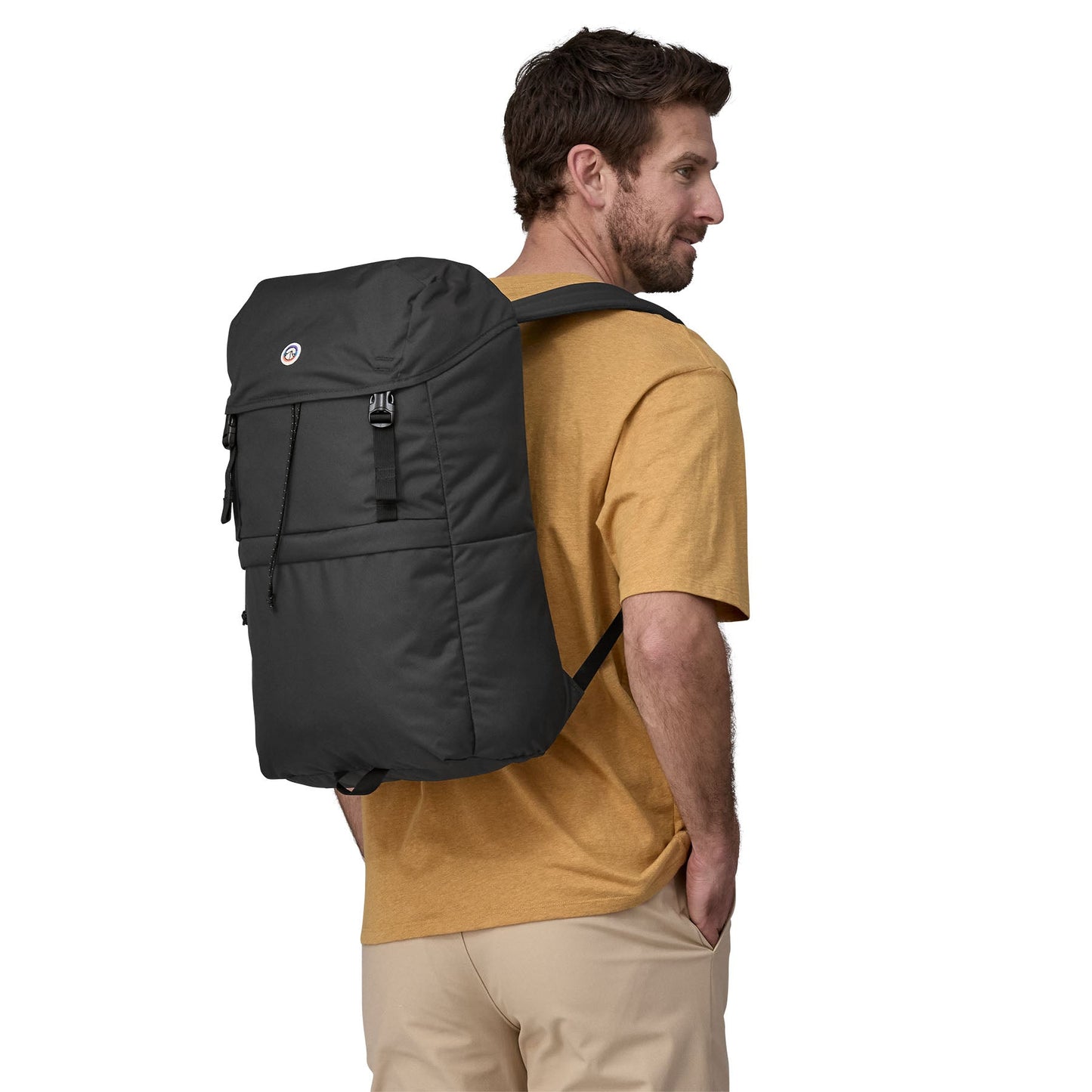 Sac à dos 28L en matière recyclée | Noir "fieldsmith lid pack black"