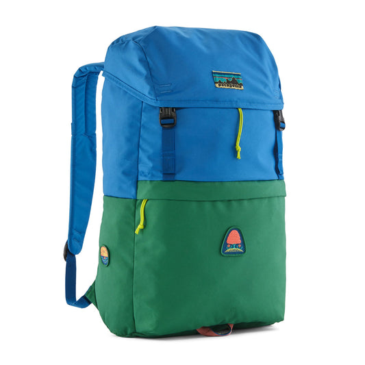 Sac à dos 28L en matière recyclée | Bleu et vert "fieldsmith lid pack gather green"