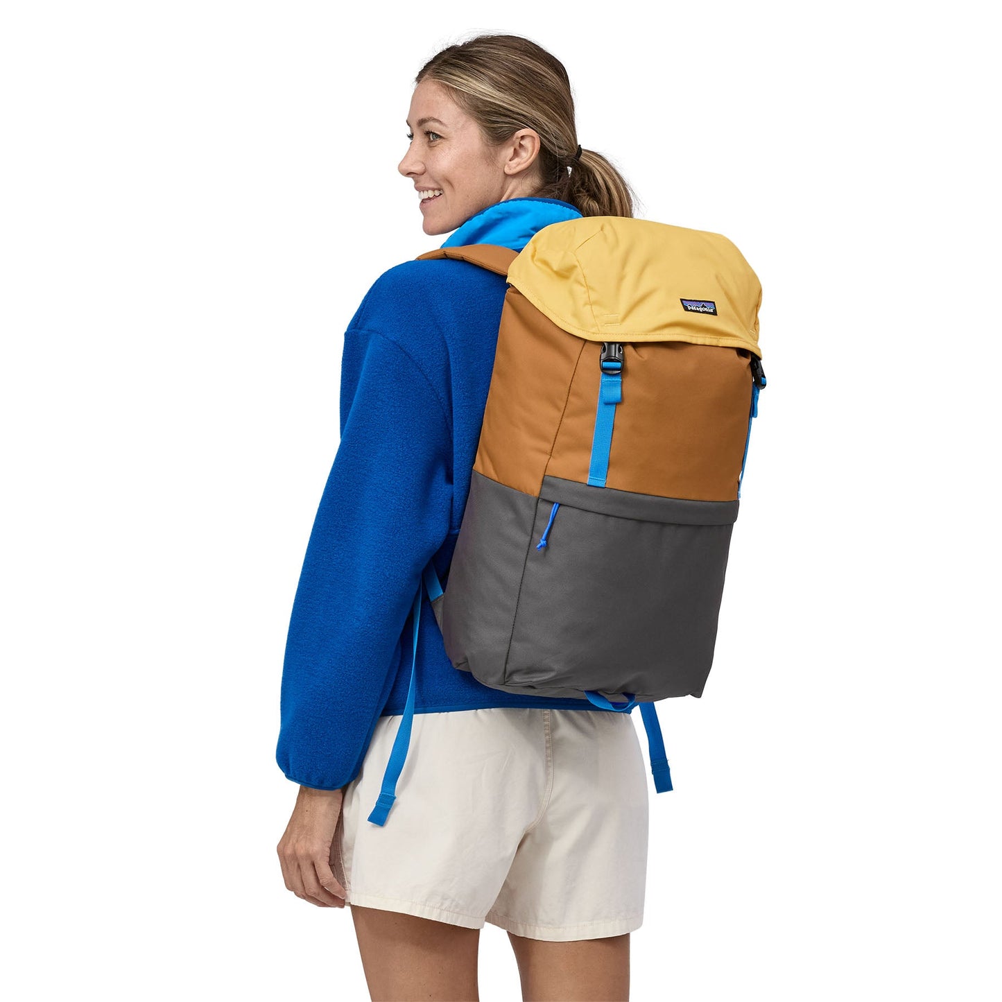 Sac à dos 28L en matière recyclée | Multicolore "fieldsmith lid pack patchwork umber brown"