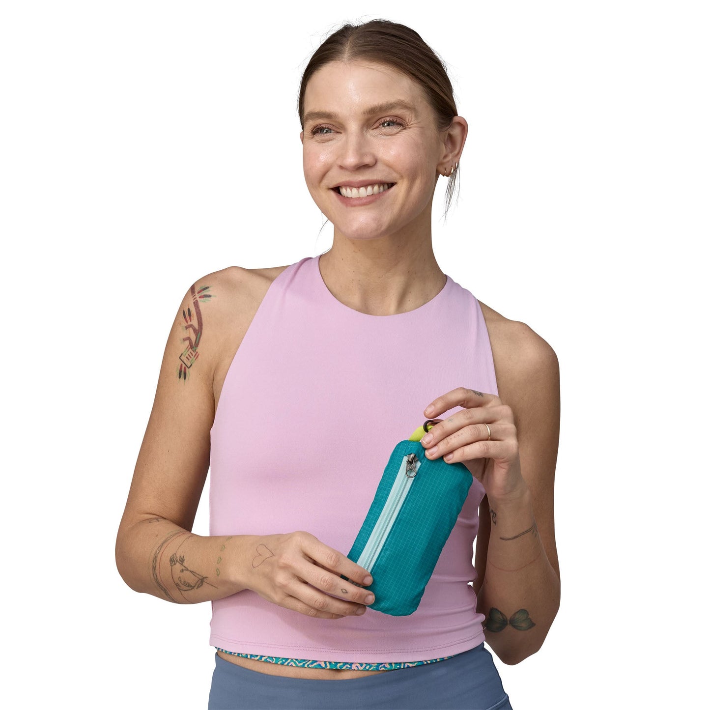 Banane en matière recyclée | bleu turquoise "ultralight mini hip subtidal blue"