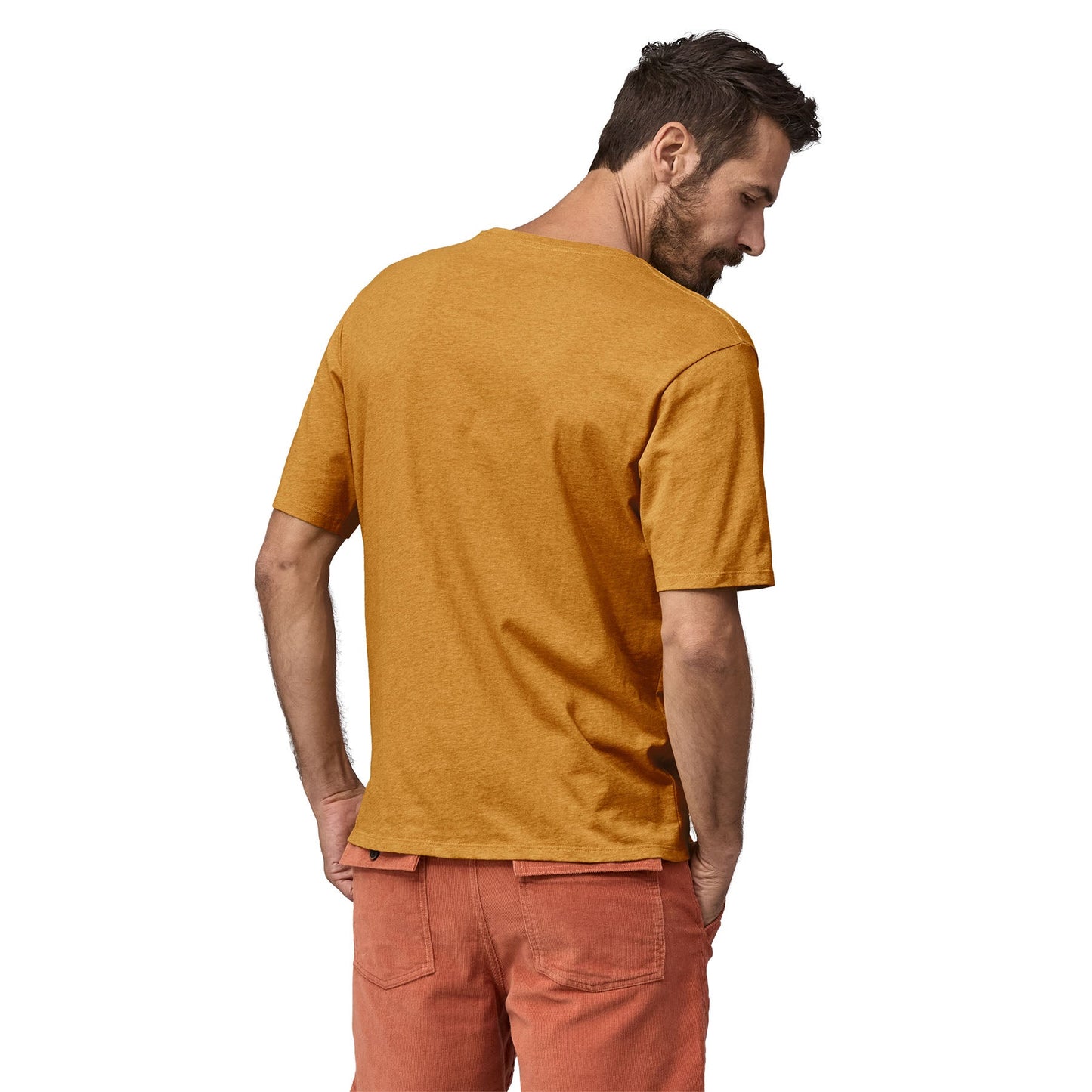 T-shirt en coton en conversion | Marron "daily pocket tee pufferfish gold"