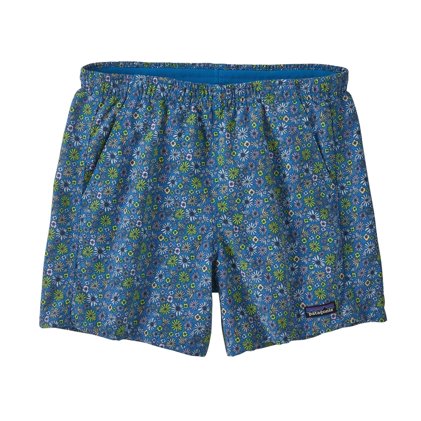 Short léger en matière recyclée | Motifs floraux "baggies shorts 5 in floral fun vessel blue"