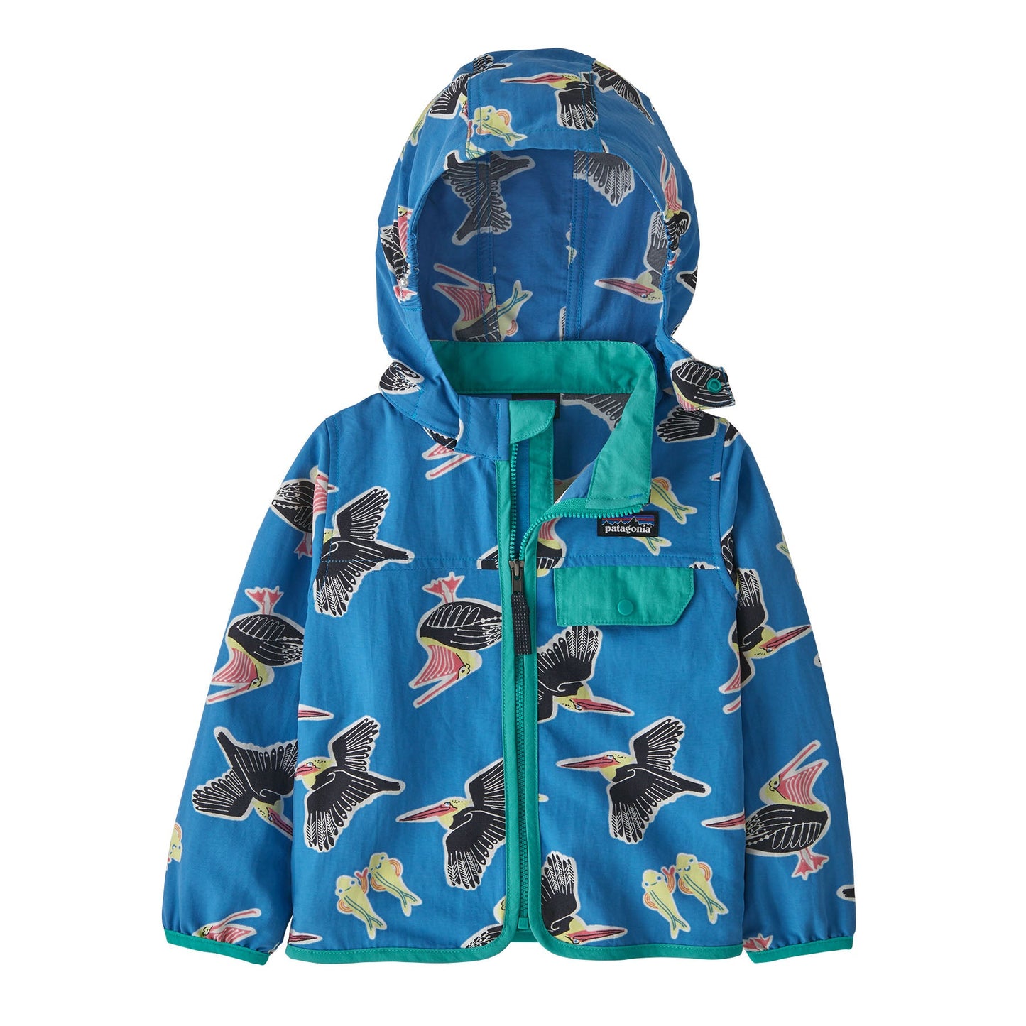 Veste coupe-vent en nylon recyclé | bleu "baby baggies jkt amigos vessel blue"