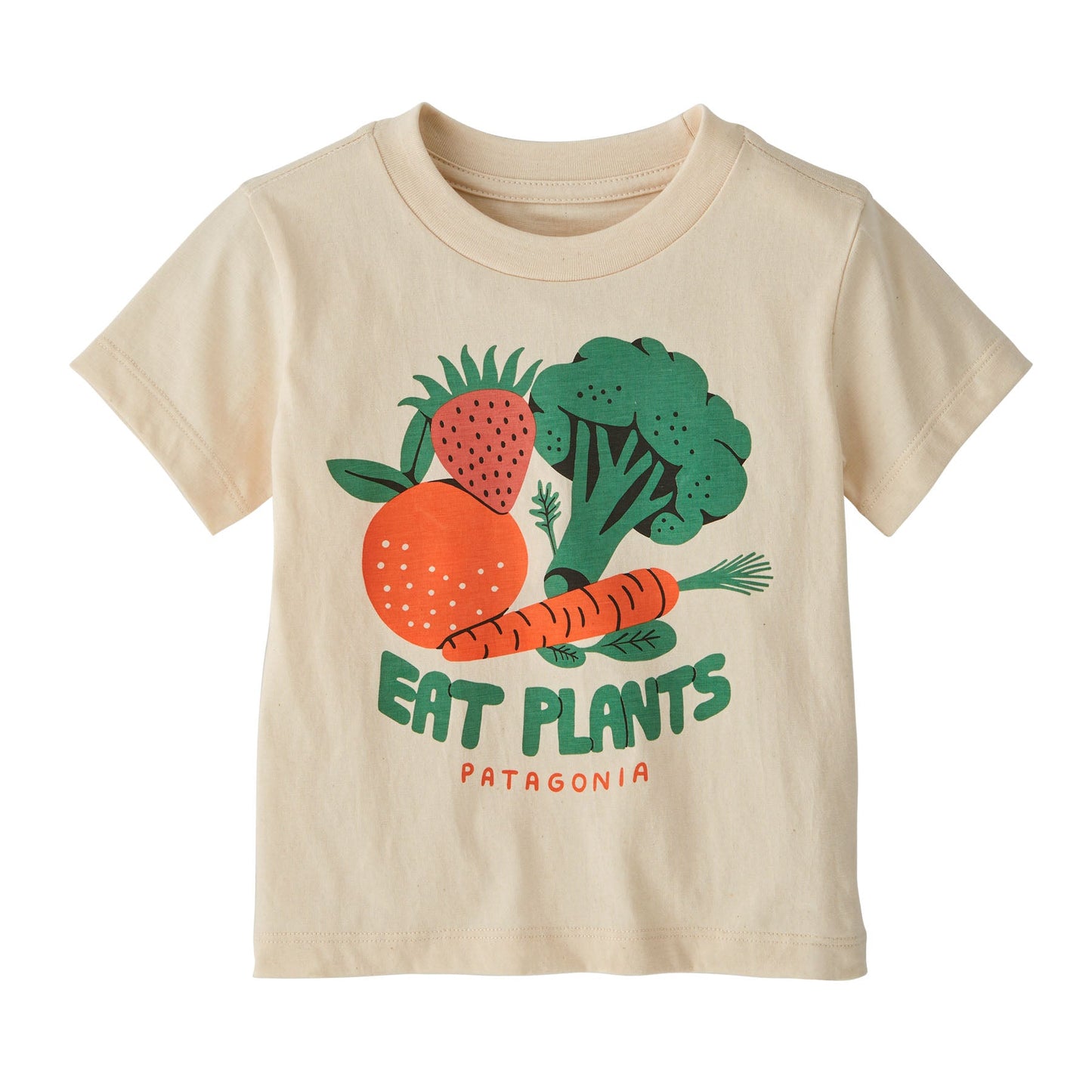 T-shirt en coton en conversion | Écru à motifs imprimés "t-shirt farm snacks undyed natural"