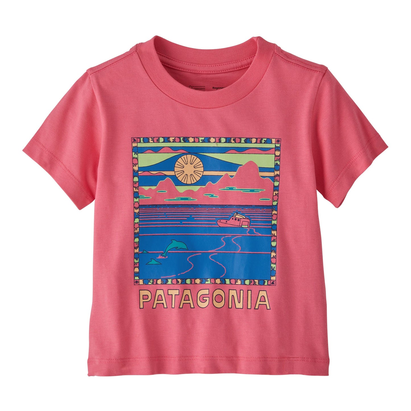 T-shirt en coton en conversion | Rose à motifs imprimés "t-shirt summit swell afternoon pink"