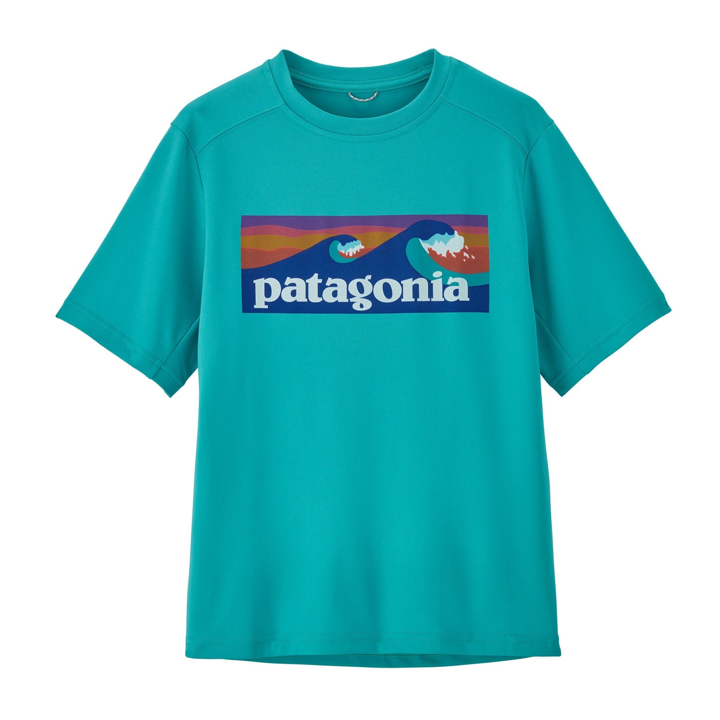 T-shirt imprimé en polyester recyclé | bleu "k's cap sw t-shirt boardshort logo subtidal blue"
