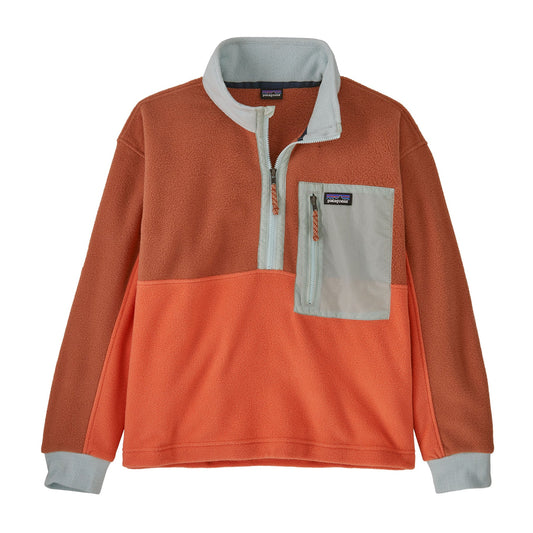Polaire zippée en matière recyclée | Multicolore "microdini 1/2 zip p/o coho coral"