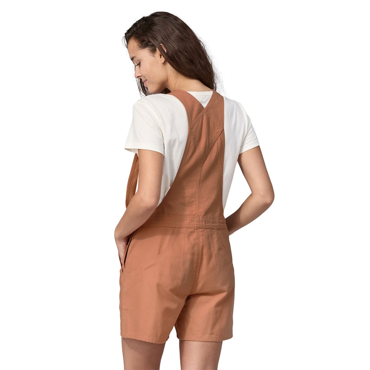 Salopette short en coton bio | Vieux rose "stand up overalls terra pink"